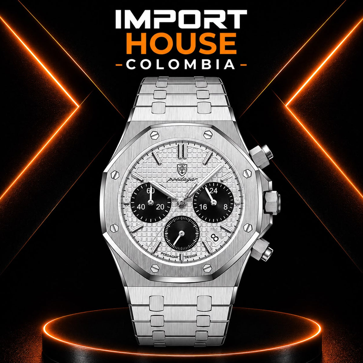 POEDAGAR 926B — Reloj Cronógrafo para Hombre