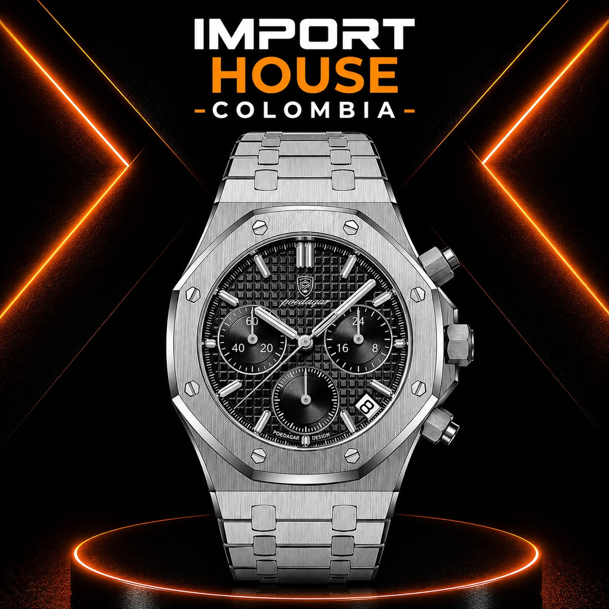 POEDAGAR 926B — Reloj Cronógrafo para Hombre
