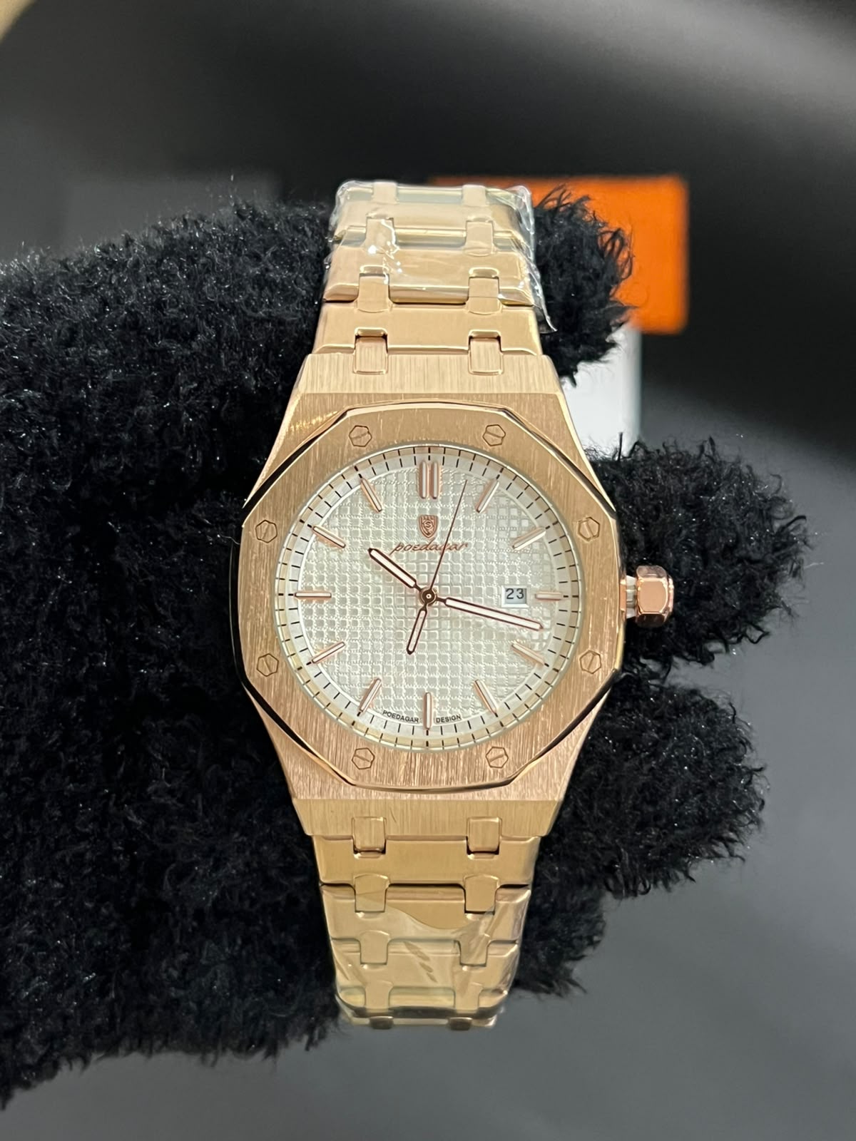 Reloj POEDAGAR 924B dorado con esfera blanca para hombre