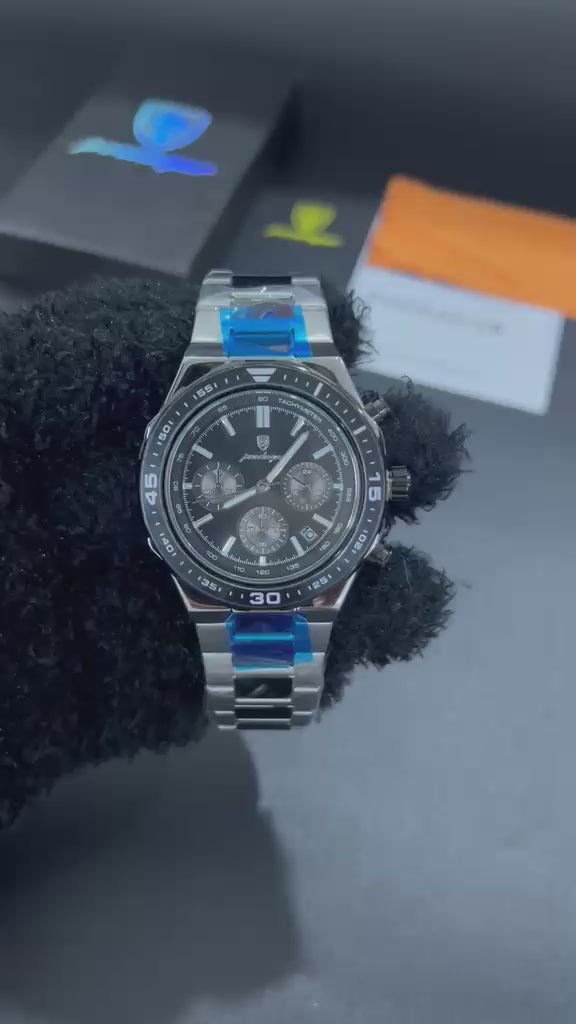 Video reloj POEDAGAR 697B negro con esfera negra