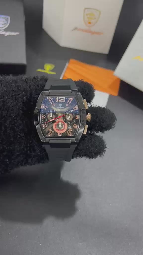 Video reloj POEDAGAR 9051 negro con caja negra