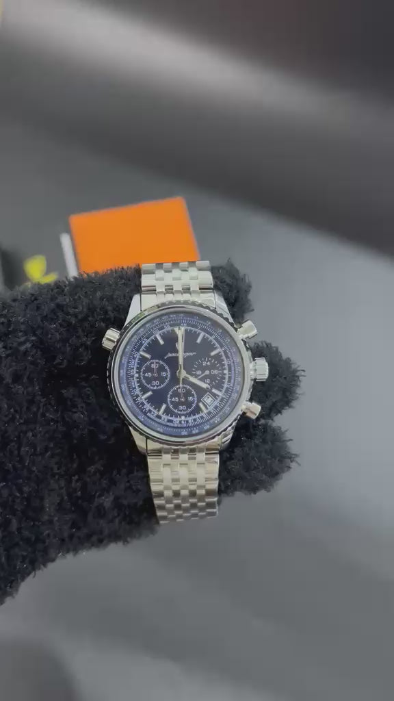 Video POEDAGAR 960B plata con esfera azul visto desde otro ángulo